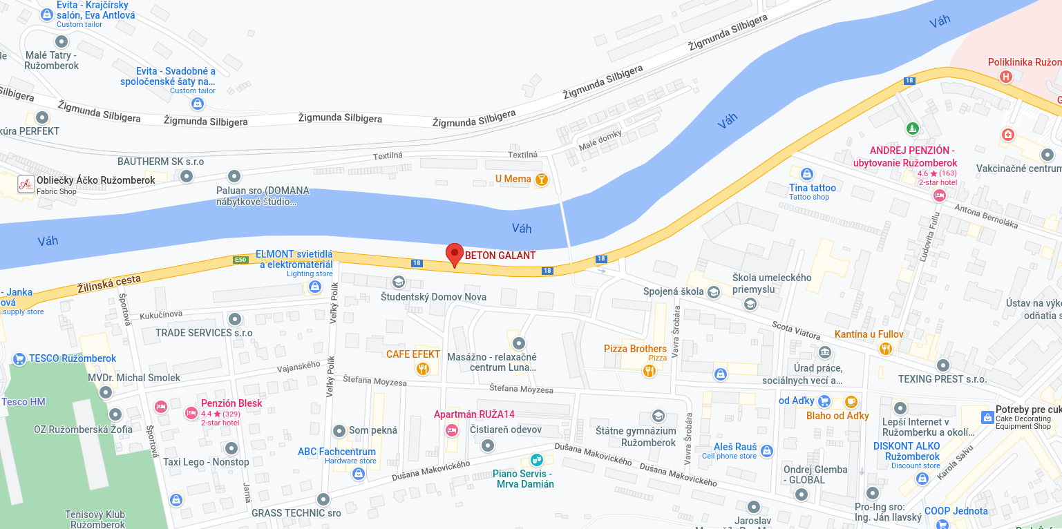 mapa Beton Galant